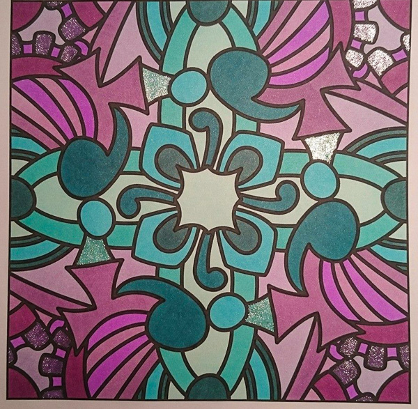 Colored by Vicky Borrow - from Pizzazz (For Crayons And Wide Tipped Markers)