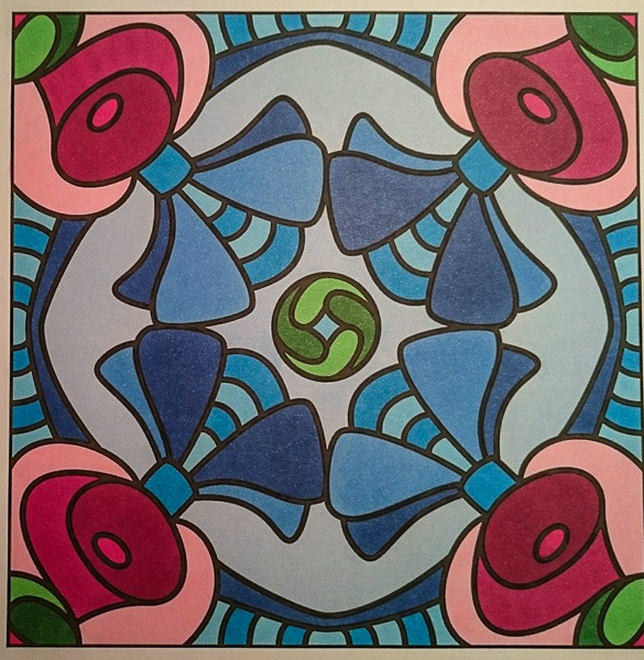 Colored by Vicky Borrow - from Pizzazz (For Crayons And Wide Tipped Markers)