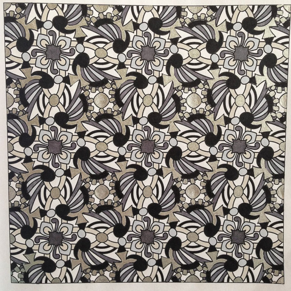 Colored by Alison Ferries - from Pizzazz (Angie's Patterns Volume 9)