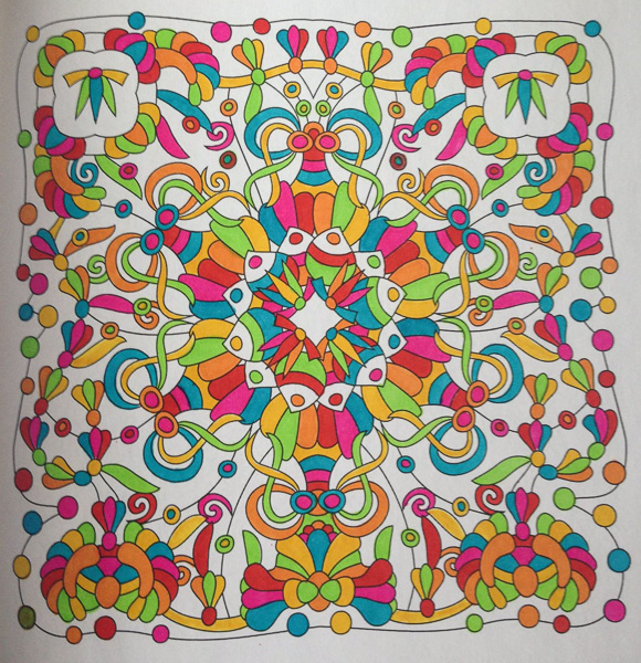 Colored by Alison Ferries - from Wow (Angie's Extreme Coloring Books Volume 1)