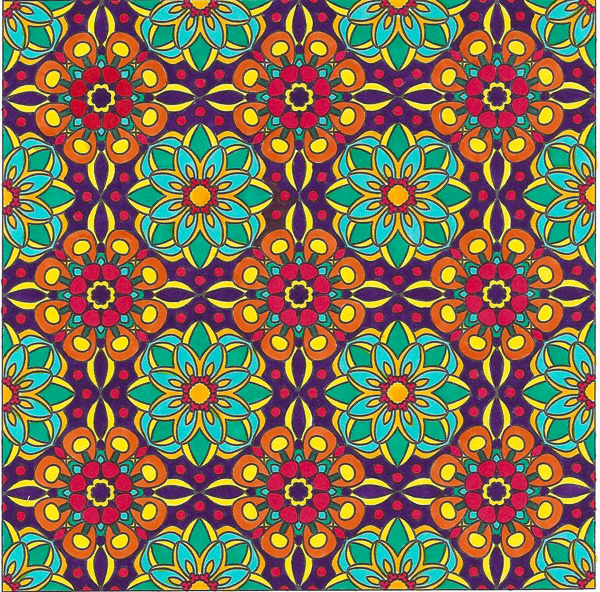 Colored by Annette DeJong - from Flowers (Angie's Patterns Volume 8)