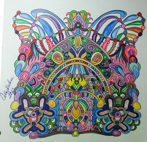 Colored by Cathy Krohne - from Wow (Angie's Extreme Coloring Books Volume 1)