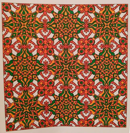 Colored by Caz Brutton - from Doodles (Angie's Patterns Volume 7)