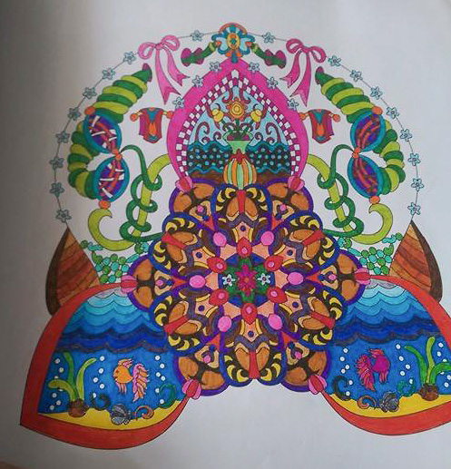 Colored by Caz Brutton - from Wow (Angie's Extreme Coloring Books Volume 1)
