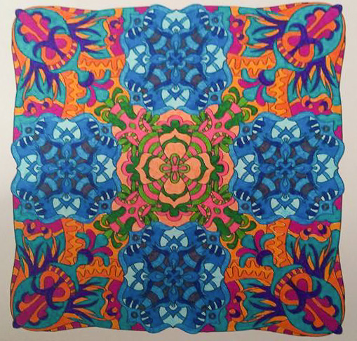 Colored by Caz Brutton - from Wow (Angie's Extreme Coloring Books Volume 1)