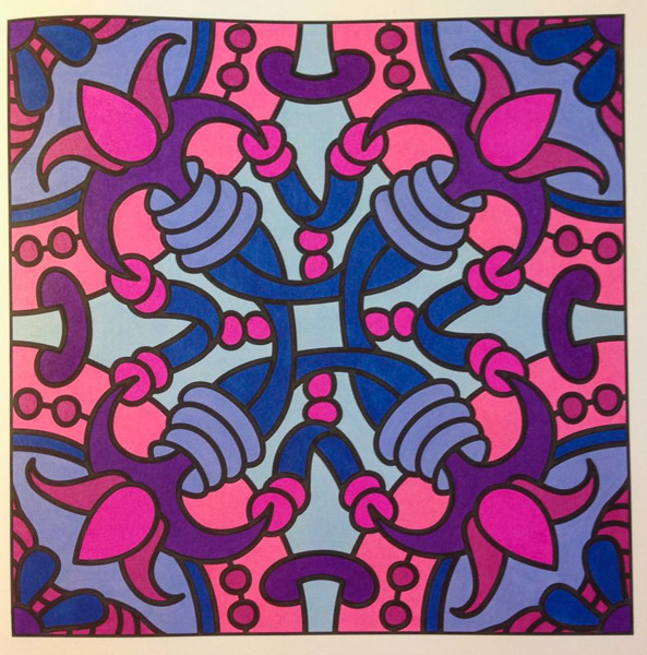 Colored by Danielle Lemos - from Quirky (For Crayons And Wide Tipped Markers)