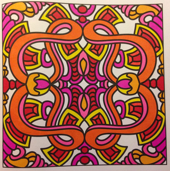Colored by Danielle Lemos - from Quirky (For Crayons And Wide Tipped Markers)