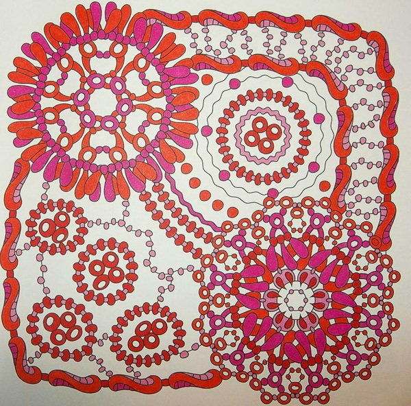 Colored by Jennie Dorsett - from Wow (Angie's Extreme Coloring Books Volume 1)