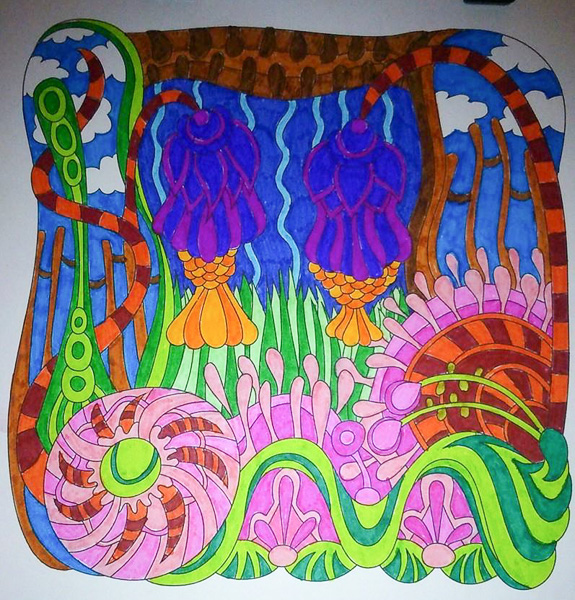 Colored by Kate Bodey - from Wow (Angie's Extreme Coloring Books Volume 1)