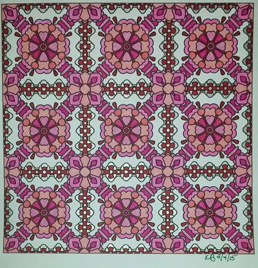 Colored by Kelley Branham - from Flowers (A Coloring Journal)