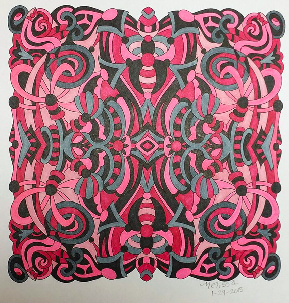 Colored by Melissa Adamek-Dean - from Cool (Angie's Extreme Coloring Books Volume 2)