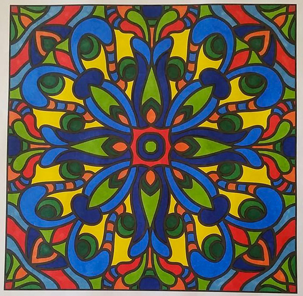 Colored by Robin Turner - from Quirky (For Crayons And Wide Tipped Markers)