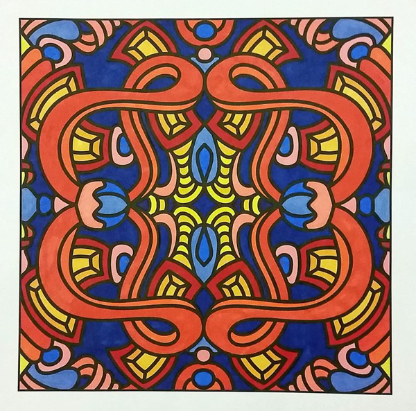 Colored by Robin Turner - from Quirky (For Crayons And Wide Tipped Markers)