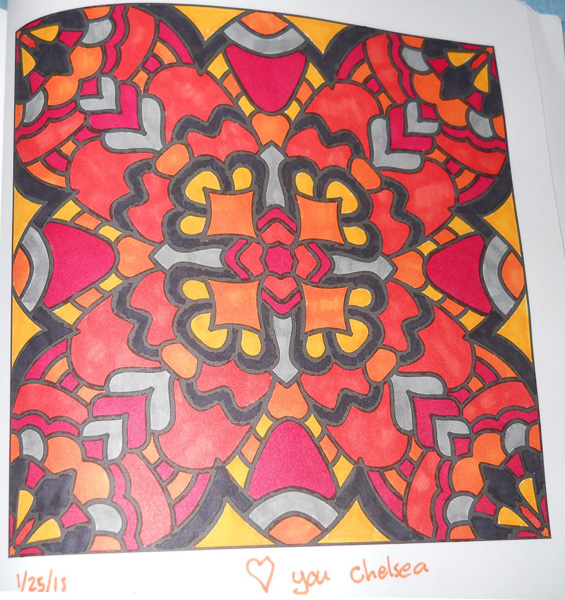 Colored by Satonia Rogers - from Doodles (For Crayons And Wide Tipped Markers)