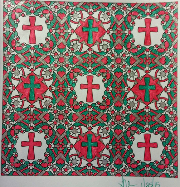 Colored by Shari Erickson - from Faith (Angie's Patterns Volume 6)