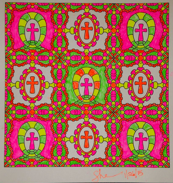 Colored by Shari Erickson - from Faith (Angie's Patterns Volume 6)
