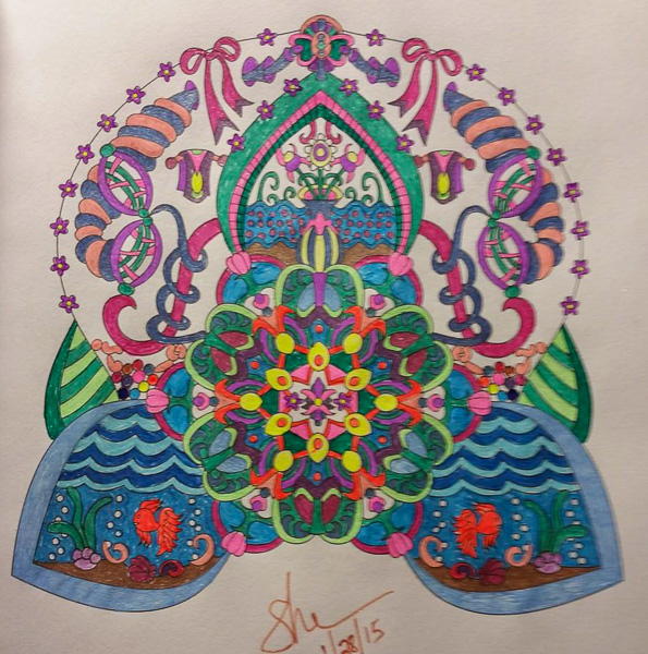 Colored by Shari Erickson - from Wow (Angie's Extreme Coloring Books Volume 1)