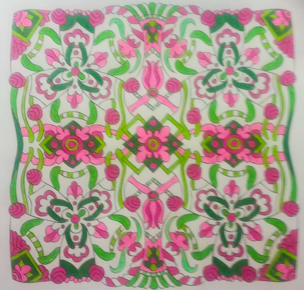Colored by Shari Erickson - from Wow (Angie's Extreme Coloring Books Volume 1)