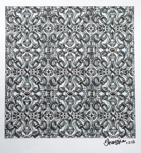 Colored by Shazzie Morgan - from Quirky (Angie's Patterns Volume 14)