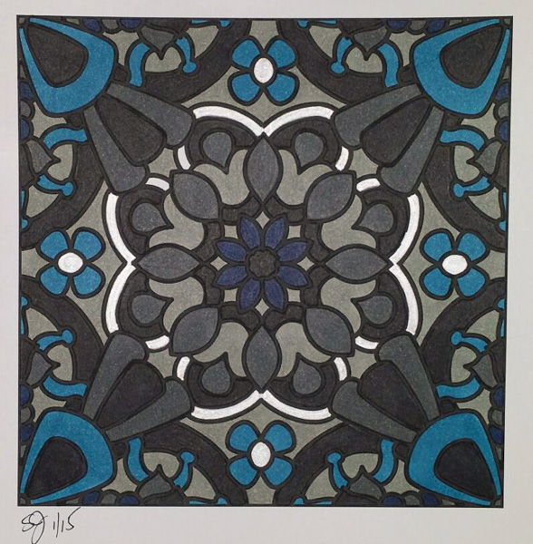 Colored by Shyla Jannusch - from More Flowers (For Crayons And Wide Tipped Markers)
