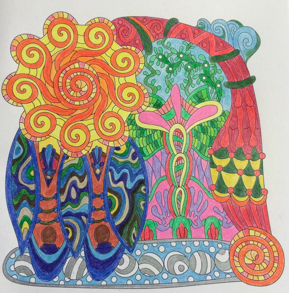 Colored by Abby Wynne - from Wow (Angie's Extreme Coloring Books Volume 1)