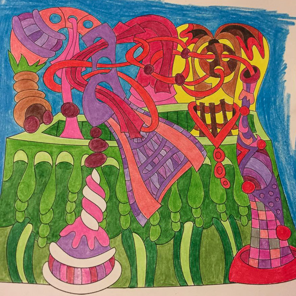 Colored by Abby Wynne - from Wow (Angie's Extreme Coloring Books Volume 1)