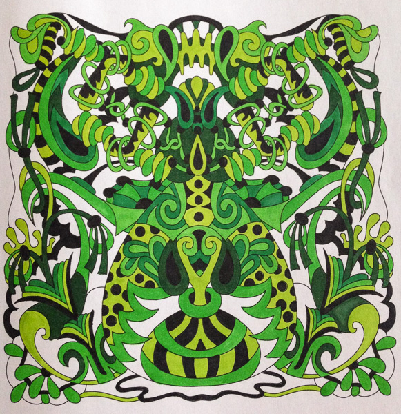 Colored by Alison Ferries - from Cool (Angie's Extreme Coloring Books Volume 2)