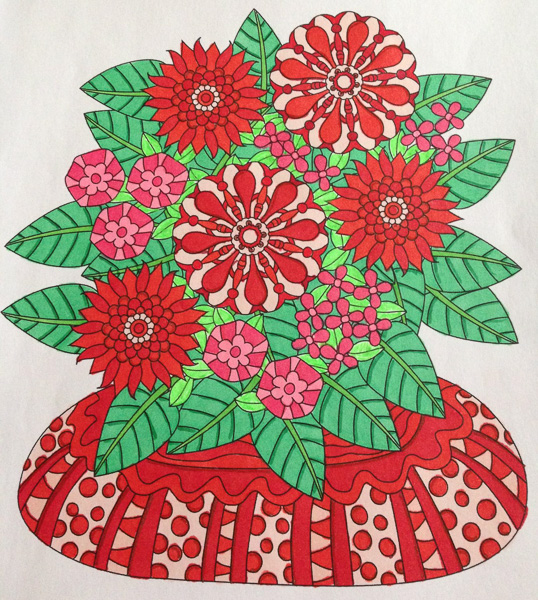 Colored by Alison Ferries - from Wow (Angie's Extreme Coloring Books Volume 1)