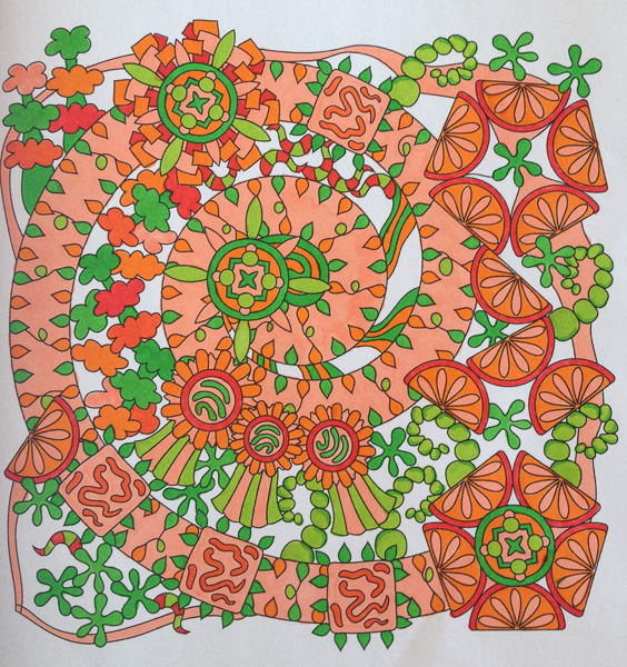 Colored by Alison Ferries - from Wow (Angie's Extreme Coloring Books Volume 1)