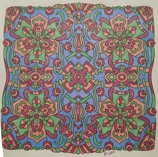 Colored by Amber Bobbitt - from Wow (Angie's Extreme Coloring Books Volume 1)