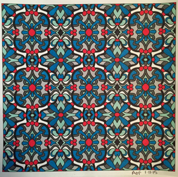 Colored by Amy Wilson-Fontenot - from Doodles (Angie's Patterns Volume 7)