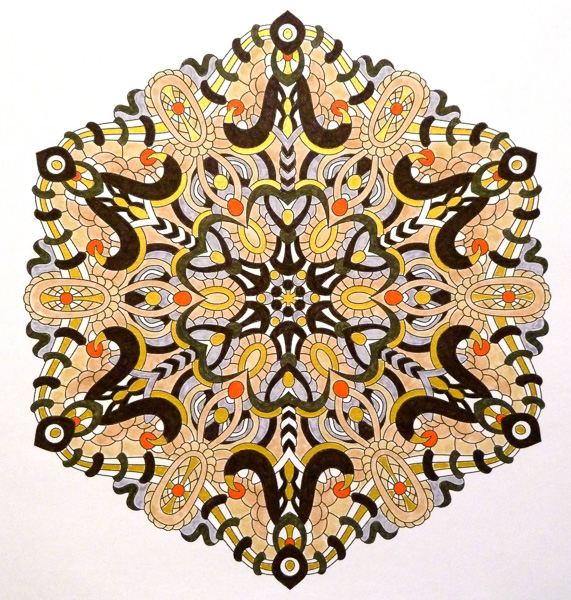 Colored by Anja Meuer - from Wow (Angie's Extreme Coloring Books Volume 1)