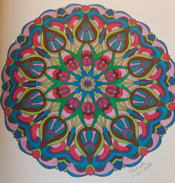Colored by Sarah Elizabeth Adamek-Dean - from Cool (Angie's Extreme Coloring Books Volume 2)