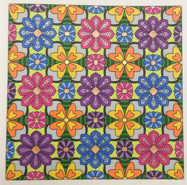Colored by Cozette Morstein - from Flowers (Angie's Patterns Volume 8)