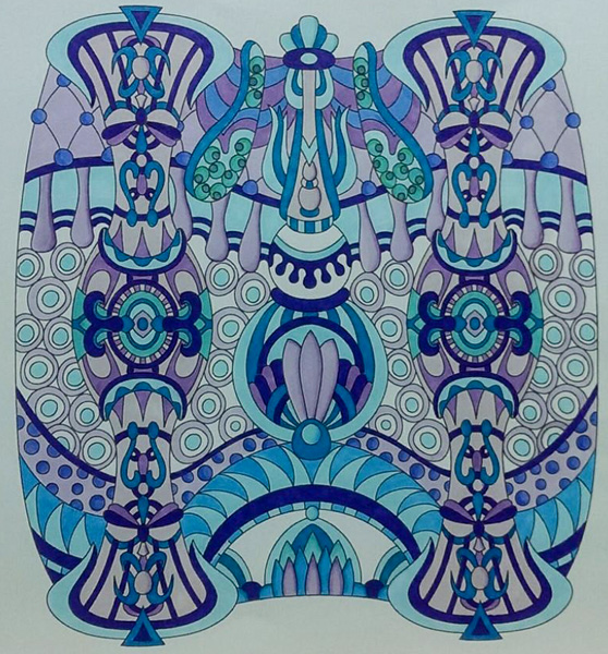 Colored by Deborah Powell - from Wow (Angie's Extreme Coloring Books Volume 1)