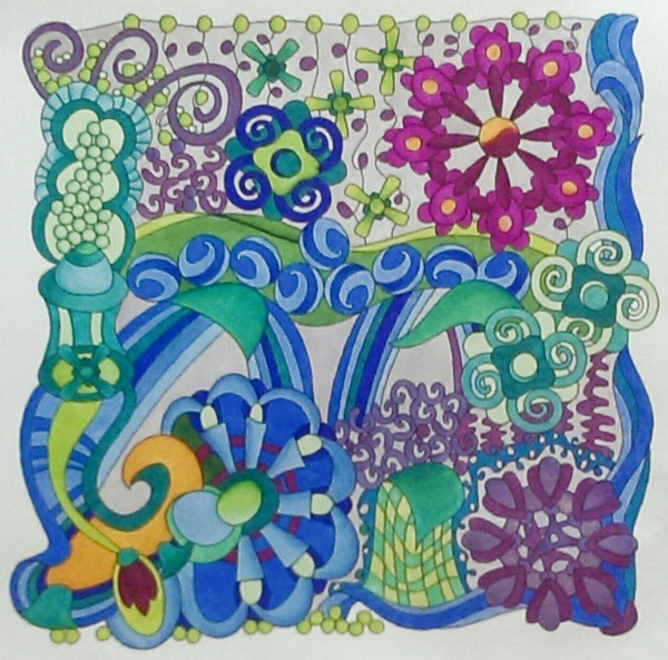 Colored by Deborah Powell - from Wow (Angie's Extreme Coloring Books Volume 1)