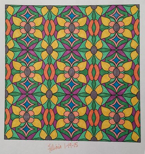 Colored by Felicia Brandon - from Whimsy (Angie's Patterns Volume 2)