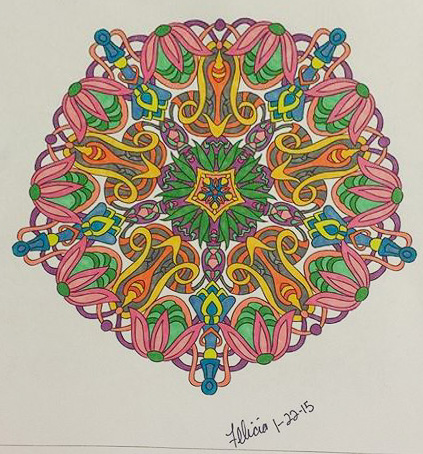 Colored by Felicia Brandon - from Wow (Angie's Extreme Coloring Books Volume 1)