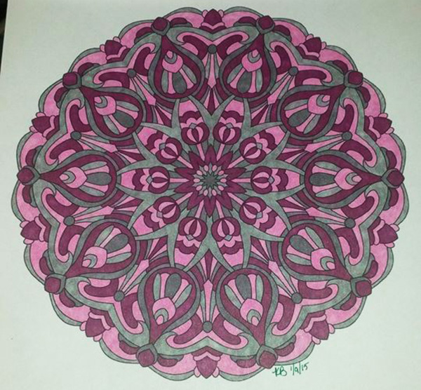 Colored by Kelley Branham - from Cool (Angie's Extreme Coloring Books Volume 2)