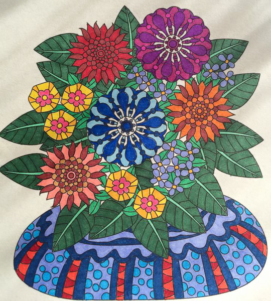 Colored by Liz Gershon - from Wow (Angie's Extreme Coloring Books Volume 1)