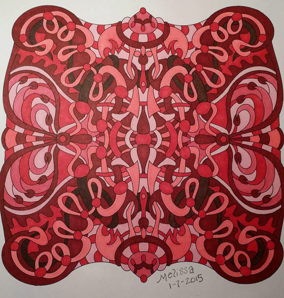 Colored by Melissa Adamek-Dean - from Cool (Angie's Extreme Coloring Books Volume 2)
