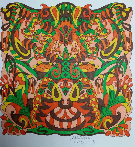 Colored by Melissa Adamek-Dean - from Cool (Angie's Extreme Coloring Books Volume 2)