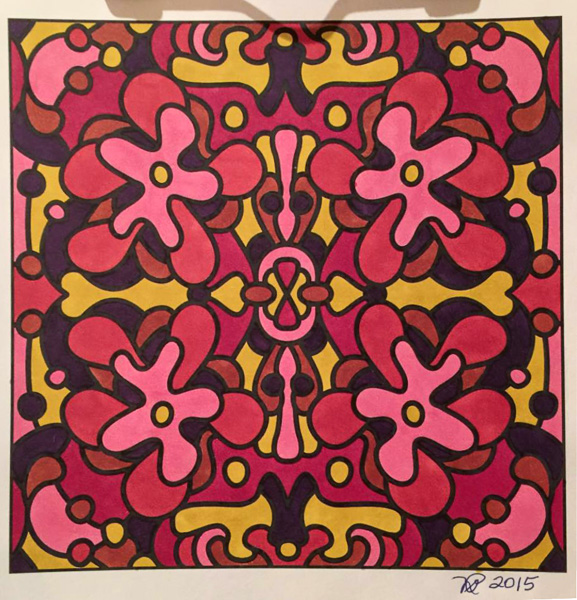 Colored by Nancy Posey - from Quirky (For Crayons And Wide Tipped Markers)