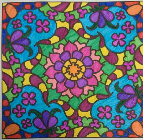 Colored by Sabrina Williams - from Doodles (For Crayons And Wide Tipped Markers)