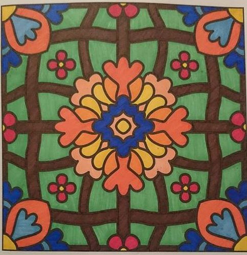 Colored by Sabrina Williams - from More Flowers (For Crayons And Wide Tipped Markers)