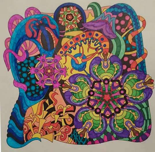 Colored by Sabrina Williams - from Wow (Angie's Extreme Coloring Books Volume 1)