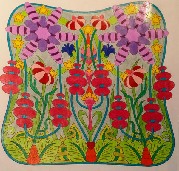 Colored by Sarah Hinson - from Wow (Angie's Extreme Coloring Books Volume 1)