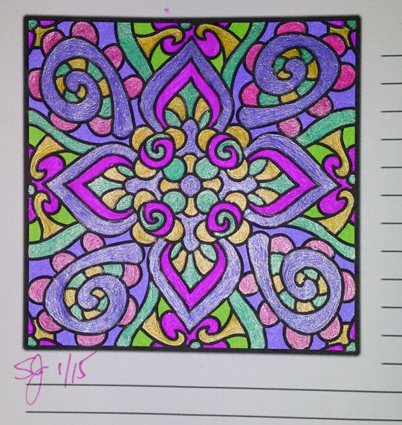 Colored by Shyla Jannusch - from Classy (A Coloring Journal)
