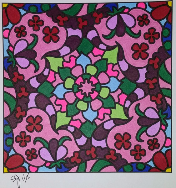 Colored by Shyla Jannusch - from Doodles (For Crayons And Wide Tipped Markers)