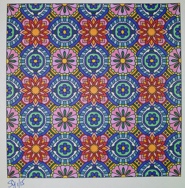 Colored by Shyla Jannusch - from Flowers (Angie's Patterns Volume 8)